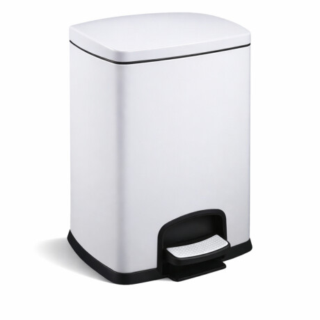 PREMIUM rechthoekige pedaalemmer 20 L, soft close / wit #1