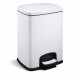 PREMIUM rechthoekige pedaalemmer 20 L, soft close / wit #1