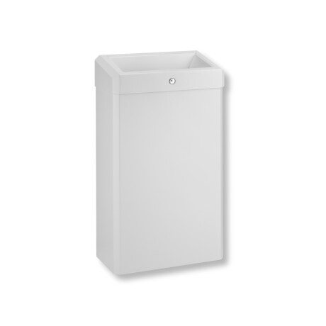 Afvalbak 30 L met open deksel, serie R1 / roestvrij staal, matwit #1