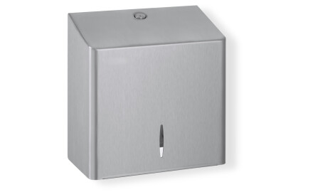 Vierkante toiletrolhouder voor rollen met een maximale diameter van 19 cm, serie R10 / geborsteld roestvrij staal
