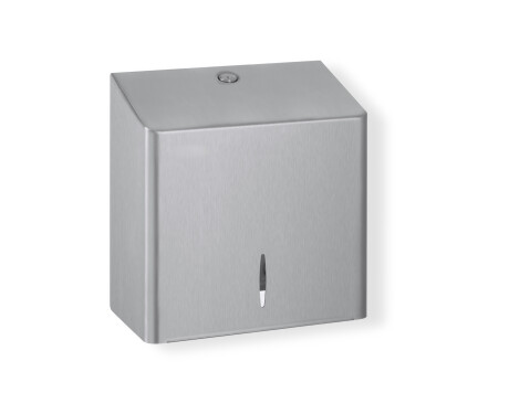 Vierkante toiletrolhouder voor rollen met een maximale diameter van 19 cm, serie R10 / geborsteld roestvrij staal