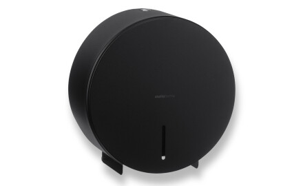 Ronde toiletrolhouder voor rollen met een maximale diameter van 19 cm, serie R1 / roestvrij staal, matzwart