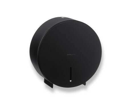 Ronde toiletrolhouder voor rollen met een maximale diameter van 19 cm, serie R1 / roestvrij staal, matzwart