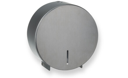 Ronde toiletrolhouder voor rollen met een maximale diameter van 19 cm, serie R1 / geborsteld roestvrij staal