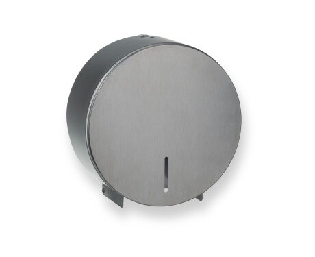 Ronde toiletrolhouder voor rollen met een maximale diameter van 19 cm, serie R1 / geborsteld roestvrij staal