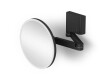 Make-upspiegel met 5x vergroting, rond, met LED-verlichting, traploze kleurregeling, kantelbaar, dubbele beweegbare arm / matzwart