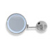 Cosmeticaspiegel met 3x vergroting, rond, LED-verlichting met neutrale kleur, kantelbaar, dubbele beweegbare arm / chroom #1