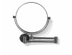 Make-upspiegel, recht / 3x vergroting, rond, kantelbaar, dubbele beweegbare arm / matzwart