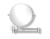 Make-upspiegel, recht / 3x vergroting, rond, kantelbaar, dubbele beweegbare arm / chroom