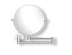 Make-upspiegel, recht / 5x vergroting, rond, kantelbaar, dubbele beweegbare arm / chroom