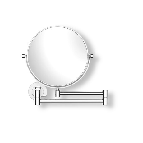 Make-upspiegel, recht / 5x vergroting, rond, kantelbaar, dubbele beweegbare arm / chroom #1
