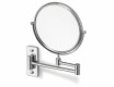 Make-upspiegel, recht / 3x vergrotend, rond, kantelbaar, dubbele beweegbare arm / chroom