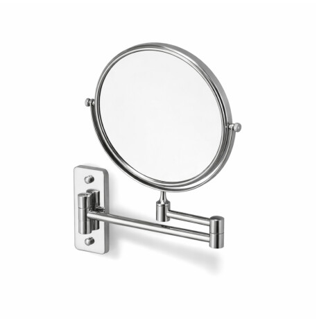 Make-upspiegel, recht / 3x vergrotend, rond, kantelbaar, dubbele beweegbare arm / chroom #1