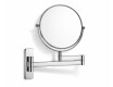 Make-upspiegel, recht / 3x vergroting, rond, kantelbaar, dubbele beweegbare arm / chroom