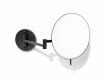 Make-upspiegel met 3x vergroting, rond, kantelbaar, dubbele beweegbare arm / matzwart