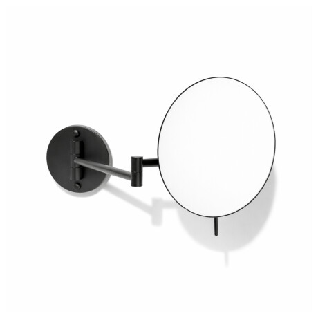 Make-upspiegel met 3x vergroting, rond, kantelbaar, dubbele beweegbare arm / matzwart #1