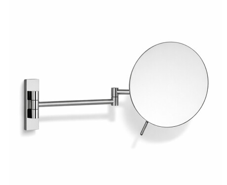 Make-upspiegel met 3x vergroting, rond, kantelbaar, dubbele beweegbare arm / chroom