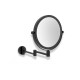 Make-upspiegel, recht / 3x vergroting, rond, kantelbaar, dubbele beweegbare arm / matzwart #1
