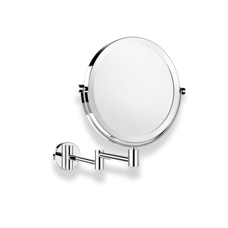 Make-upspiegel, recht / 3x vergroting, rond, kantelbaar, dubbele beweegbare arm / chroom #1