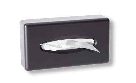 Dispenser voor papieren zakdoekjes / matzwart ABS