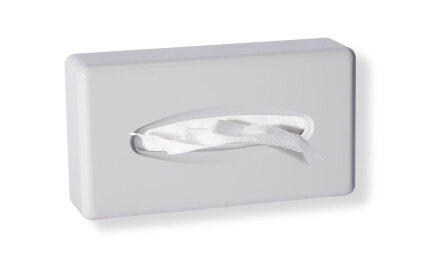 Dispenser voor papieren zakdoekjes / ABS, wit glanzend
