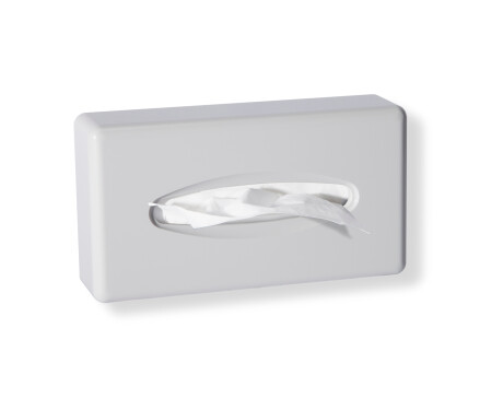 Dispenser voor papieren zakdoekjes / ABS, wit glanzend