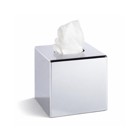 Dispenser voor papieren zakdoekjes - kubusvormig / ABS, verchroomd #1