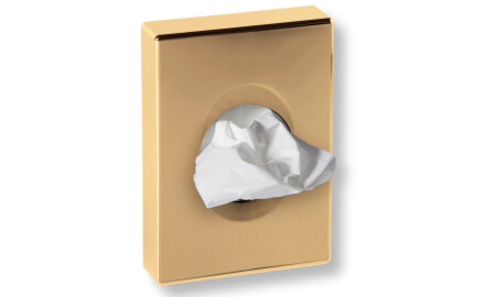 Dispenser voor hygiënezakjes / ABS, goudkleurig glanzend