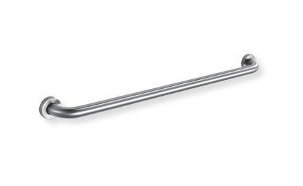 Steunleuning voor mensen met een beperking, Ø32, recht, STANDARD – 80 cm / geborsteld staal