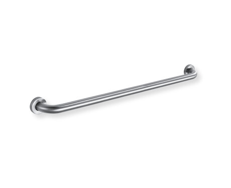 Steunleuning voor mensen met een beperking, Ø32, recht, STANDARD – 80 cm / geborsteld staal