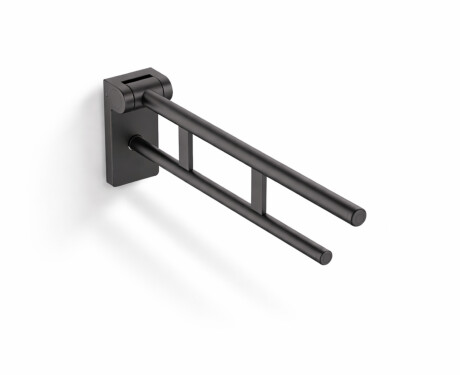 Steunleuning voor mensen met een beperking, Ø32, kantelbaar, PREMIUM - 70 cm / roestvrij staal, matzwart