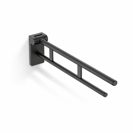Steunleuning voor mensen met een beperking, Ø32, kantelbaar, PREMIUM - 80 cm / roestvrij staal, matzwart #1