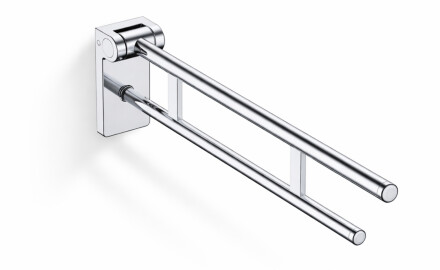 Steunleuning voor mensen met een beperking, Ø32, kantelbaar, PREMIUM - 80 cm / gepolijst roestvrij staal