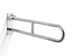 Steunleuning voor mensen met een beperking, Ø32, gebogen en kantelbaar, STANDARD - 80 cm / gepolijst roestvrij staal