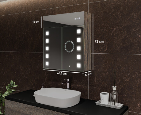 Spiegelkast met led-verlichting - L03 Emily 66,5 x 72cm #2