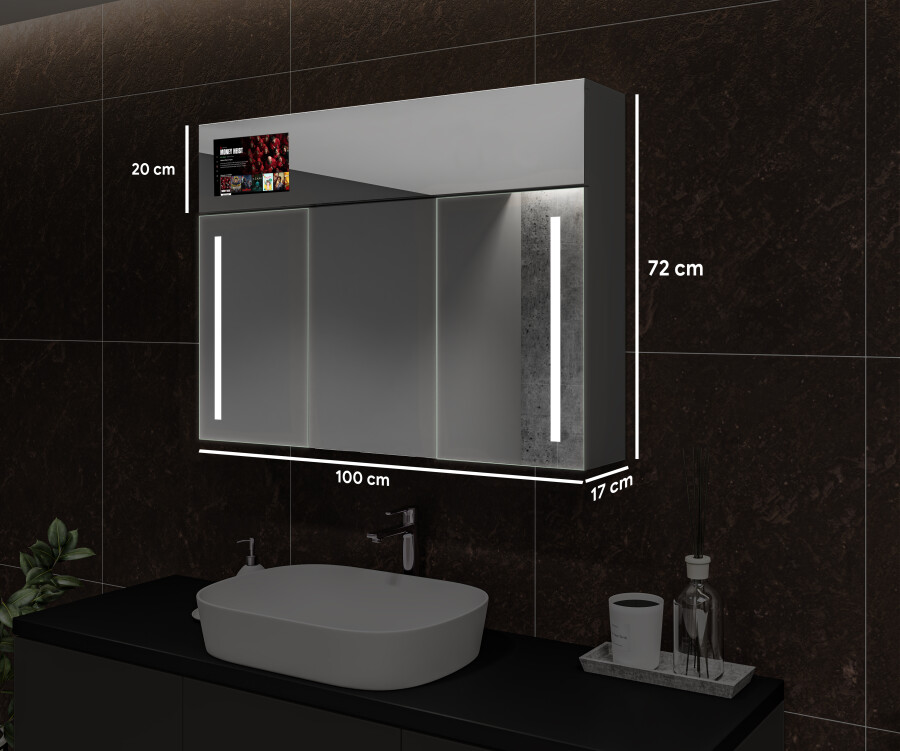 Induceren fontein Nauwkeurigheid Artforma - Smart spiegelkast met led-verlichting - L02 Sarah 100 x 72cm