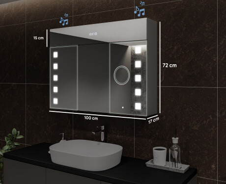 Spiegelkast met led-verlichting - L03 Emily 100 x 72cm #2