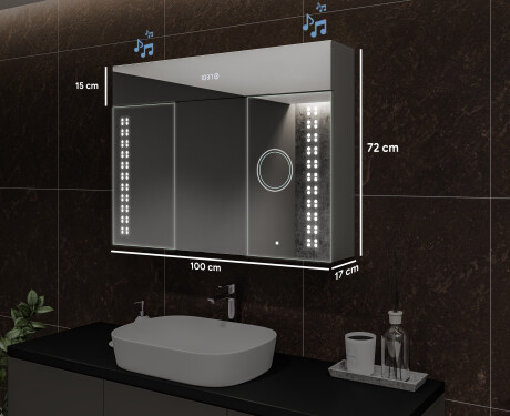 Spiegelkast met led-verlichting - L55 Emily 100 x 72cm #2