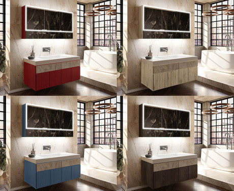 Badkamerkast met led Lily - Met 3 Deuren 100 x 72,5cm #4