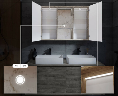 Spiegelkast met led-verlichting Lisa 100 x 70cm #5
