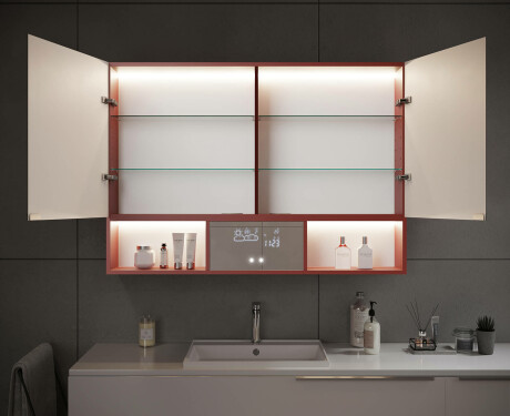 Badkamerkast met led Emma - Met 2 Deuren 100 x 72cm #12