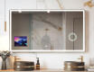 Afgeronde Moderne LED Spiegel met iPad Displine L141 Frame