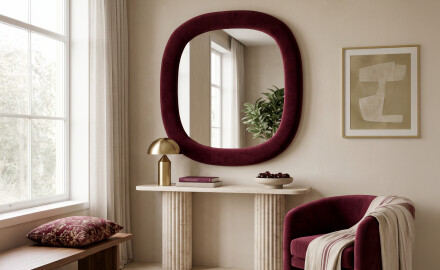 Design gestoffeerde spiegel - Velora Arco