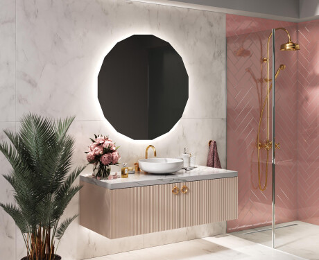 Moderne badkamer spiegel met led verlichting L112 #2