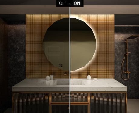 Moderne badkamer spiegel met led verlichting L112 #4