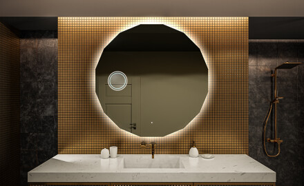 Moderne badkamer spiegel met led verlichting L112