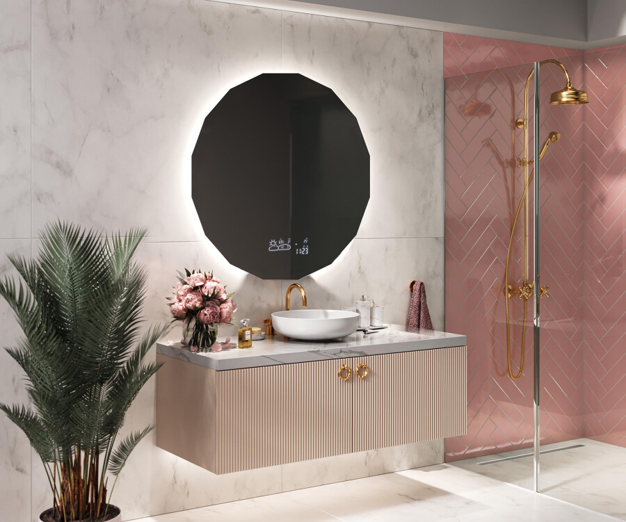 Artforma - Moderne badkamer spiegel met led verlichting