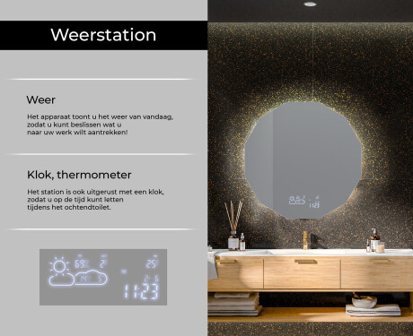 Moderne badkamer spiegel met led verlichting L113 #10