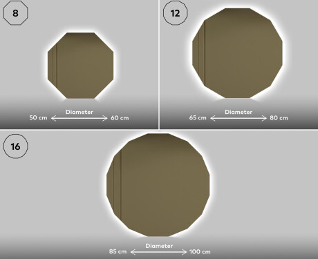 Moderne badkamer spiegel met led verlichting L113 #11