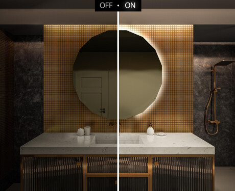 Moderne badkamer spiegel met led verlichting L113 #4